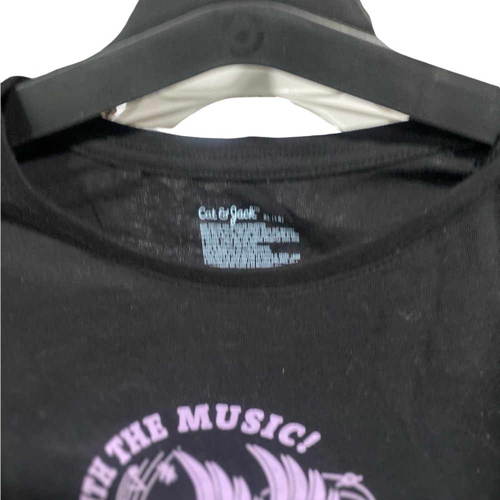 Cat & Jack Black Long Sleeve Shirt with Roller Skate Purple Graphic - Picture 3 of 3